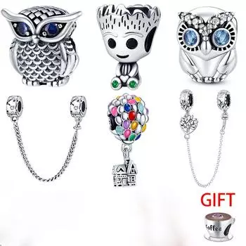 Plata Charms Of Ley 925 Silver Air Balloon Beads Charms Fit 925 Original Bracelets Pulseira Jewelry Diy New