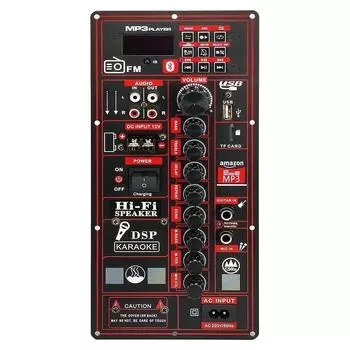 Плата цифрового усилителя Bluetooth 12 В 220 В 150 Вт для 6-12 дюймов, панель динамиков с микрофоном, гитара, домашний кинотеатр, сделай сам, с пультом дистанционного управления