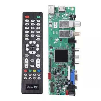 Плата контроллера LCD/LED поддерживает VB-S2/T2/C, TV/ATV, двойной порт USB 3,3 В/5 В/12 В, напряжение дисплея 19,0x6,8 см
