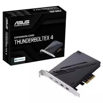 Плата расширения ASUSTek ThunderboltEX 4 Dual Thunderbolt 4 (USB?С) Порты DisplayPort 1.4 Интерфейс PCIe 3.0x4