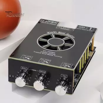 Плата усилителя мощности с поддержкой Bluetooth, плата двухканального стереоусилителя, плата стереоусилителя с ультранизким уровнем искажений и высокой выходной мощностью чёрный