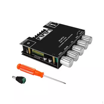 Плата усилителя мощности звука, 2x50 Вт+100 Вт, модуль платы 2.1-канальный для динамиков ZK-MT21