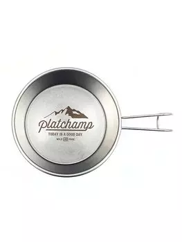 Platchamp Sierra Cup ROCKY CUP GOOD DAY Stainless Steel Cup Cookware Outdoor Camping (Silver) серебряный