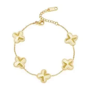 Позолоченный браслет на удачу, регулируемые браслеты, милые браслеты со звеньями, ювелирные изделия, подарки для женщин, девочек-подростков, золото 22cm