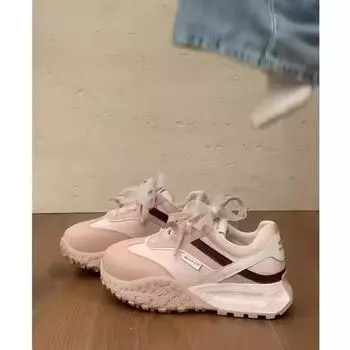 Platform dad shoes women s 2025 spring and summer new inner height increase Forrest Gump shoes versatile casual moral training sports women s sh 35 розовый