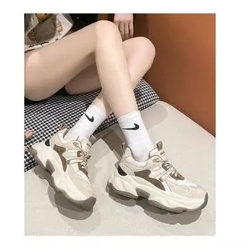 Platform dad shoes women s spring new retro real soft leather casual sneakers small women s shoes 35