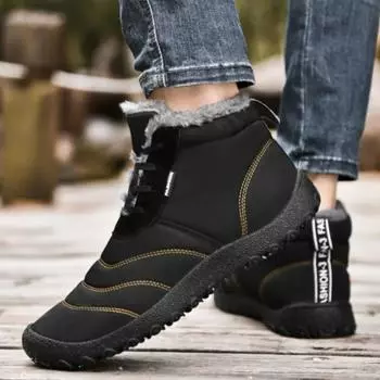 Platform Male Winter Shoes New in Men s Snow Boots Warm Cold Proof High Quality Casual Comfortable Anti Slip Thick Plush Offer 38