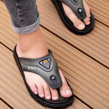 Мужская обувь на платформе, для ходьбы по дому, нескользящая, мужская, для дома, слайдеры, резина в корейском стиле, низкая цена, весело, ЭВА 40