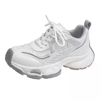 Platform muffin little white shoes women s summer 2025 new fashion versatile outer wear sports and leisure lace-up 35