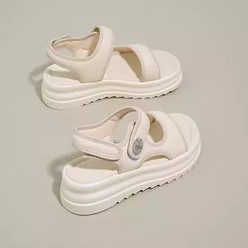 Platform sandals female pregnant women wear soft-soled non-slip summer new models with skirts fashionable beach cool slippers 34