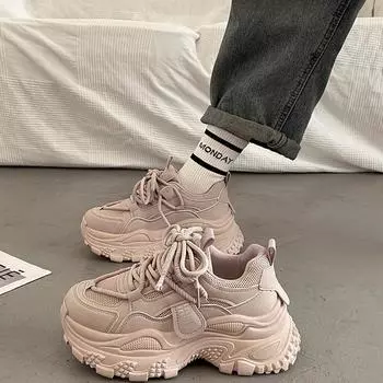 Platform shoes Spice girls heightening shoes children s 2024 autumn new casual sports shoes children ins versatile dad shoes 35
