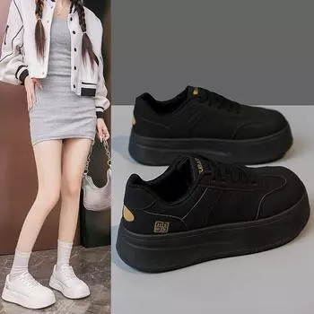 Platform shoes women s 2024 new spring women s shoes sports and leisure shoes women s white board shoes 35 белый