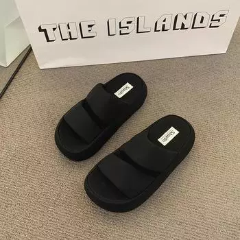 Platform slippers women wear summer new platform slippers casual fashion fairy with skirt beach slippers 35