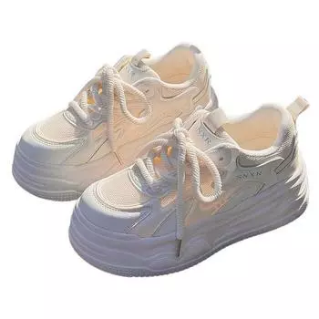 Platform Sneakers for Women Popular autumn Style All-match Womens Trendy School Thick Sole White Pink Shoes lolita sneakers S04 35