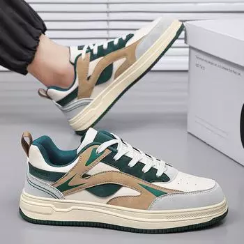 Platform sneakers spring and summer new trend Korean version men s shoes low-top student casual shoes breathable board shoes 39