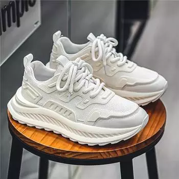 Platform Sports Shoes Casual Sneaker Loafers Sports and Leisure Ventilate Shoes for Men Male Sneakers Wear-resistant Fashion 39 чёрный