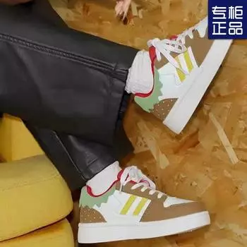 Platform white shoes women s 2025 new popular spring and autumn soft sole versatile original niche burger casual board shoes 35