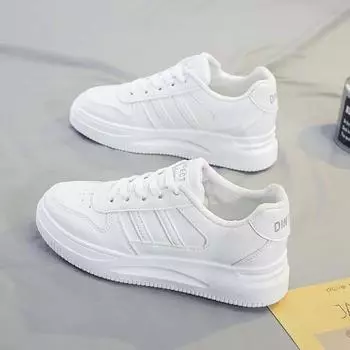 Platform white shoes women s comfortable season versatile 2024 autumn and winter new niche Korean version heightening comfortable bread sho 35 синий