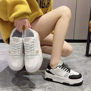 Platform White Shoes Women s New Autumn Casual Breathable Women s Shoes Girls Versatile Shoes 35