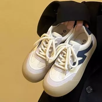 Platform white shoes women s shoes 2025 new spring and summer versatile heightening board shoes with skirts breathable sports shoes burst 35 синий