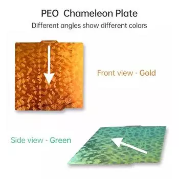 Платформа для 3D-принтера 257*257 мм, гладкая PEO-хамелеон + текстурированная PEI-пластина, гибкая пружинная сталь PEO & PEI