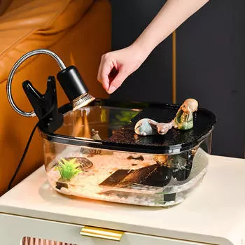 Платформа для купания черепах, полка для скалолазания для черепах, терраса для отдыха черепах, для амфибий M black