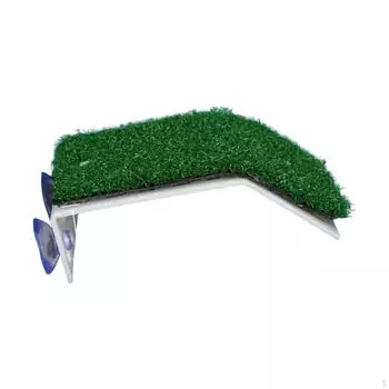 Платформа для отдыха и купания черепах, полка для скалолазания, терраса, рампа из искусственной травы для лягушки