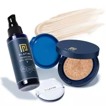 PLATINI Cushion Foundation Product 11g Skin Care Gel Lotion V Lotion Vitamin C Derivative Retinoic Acid Ceramide Gel Serum Highly Moisture Sebumen