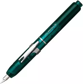 Платиновая перьевая ручка Curidas Retractable Fountain Pen, перьевая ручка Urban Green Fine Point Knock Type PKN-7000#43-F с наклейкой Kanji LOVE, 5,5 x 0,5