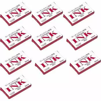 Платиновая перьевая ручка Мягкая ручка Запасные чернила Красный 4 штуки x 10