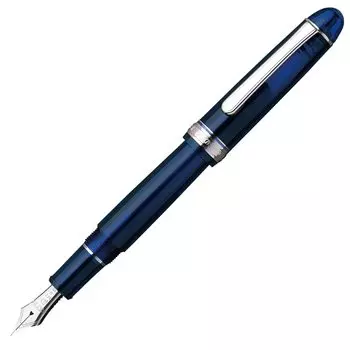 Платиновая перьевая ручка Перьевая ручка UEF Ultra Fine Point 3776 Century Rhodium Finish Chartres Blue Обычный импортный продукт PNB-18000CR 51-9