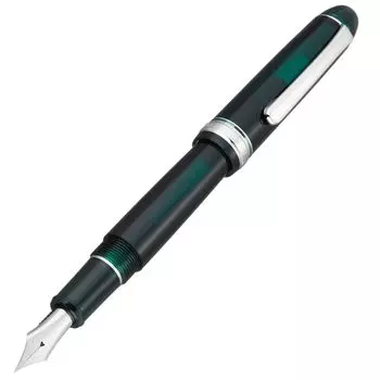 Платиновая перьевая ручка Перьевая ручка UEF Ultra Fine Point 3776 Century Rhodium Finish Laurel Green Regular Imported Product PNB-18000CR 41-9 лорел зеленый