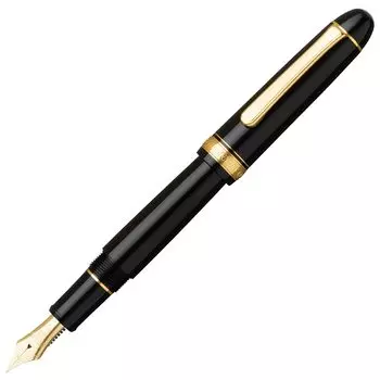 Платиновая перьевая ручка Перьевая ручка UEF Ultra Fine Font Black in Black Century Regular Imported Product #3776 PNB-15000 1-9