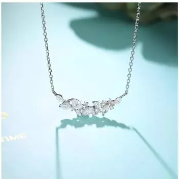 Платиновое бриллиантовое ожерелье Alien Smile, цепочка на ключицу знаменитости, милая подвеска из настоящего золота с бриллиантами для женщин Please consult customer service.