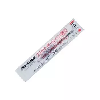 Платиновый стержень для шариковой ручки с наконечником из никелевого серебра, красный, 1 набор x 5 наборов 0,7 мм BSP-100S#2 (10 кусочков)