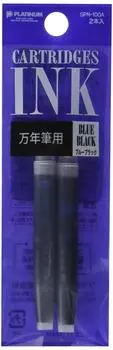 Platinum cartridge ink 2 bottles for fountain pens and pens blue black 4280039 felt-tip