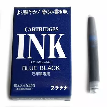 Platinum fountain pen cartridge ink blue black