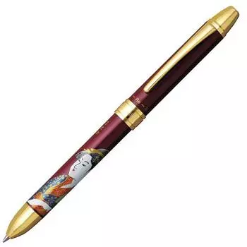 Platinum fountain pen pen double 3 action modern makie Utamaro red multi-function MWB-3000RM#71-7