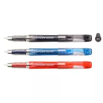 Platinum Fountain Pen Preppy 02 Fountain Pen Black Blue Black Red 3 Color Set Extra Fine…