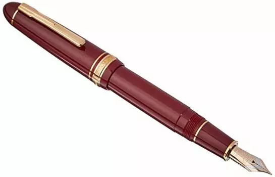 PLATINUM Fountain Pen President #10 Burgundy and Gold- PTB20000P - M
