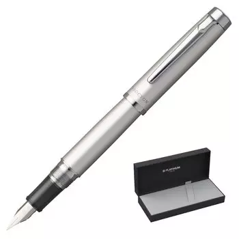 Platinum Fountain Pen Procion Luster Satin Silver Medium Point PNS-8000#79-3