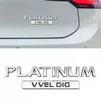 PLATINUM VVEL DIG Trunk Decal Sticker Emblem Badge Styling Fender Logo For Patrol Armada Y62 1Set серебряный