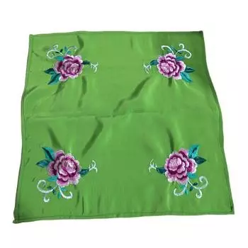 Платочек мисс Хуа Дань Green (four flowers)