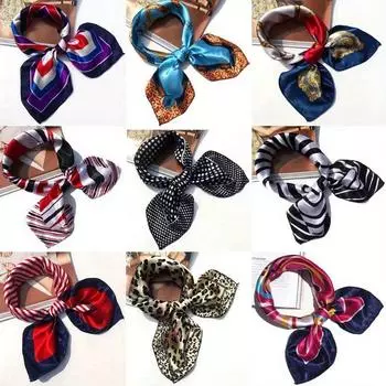 Платок женский печатный шарф официант полет искусственный шелк винтажная накидка отель горячий квадрат бизнес имитация ретро носовой платок