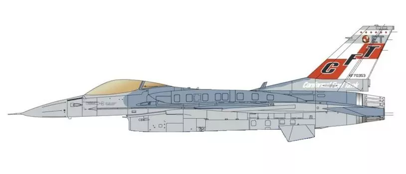 Platts 1/144 ВВС США F-16C Fighting Falcon CFT (оборудован конформным баком) Пластиковая модель ПФ-60 Цвет литья