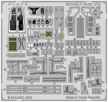 Platts Air Force Fighting Falcon детали пластиковые детали для модели 1/72 США. Ф-16 фототравление М72-65