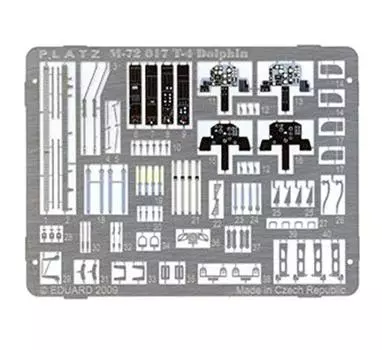 Platts Air Force parts plastic model parts 1/72 Self-Defense T-4 photo-etched M72-17
