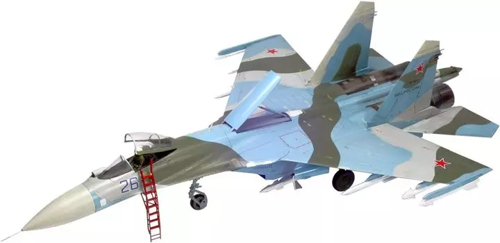 Platts Aircraft Model Special Series Российские ВВС Flanker B Черноморский фронтовой истребитель Пластиковая модель 1/72 Су-27СМ АЕ-7
