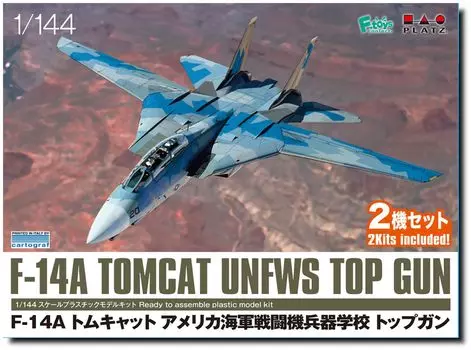 Platts American Tomcat Fighter Weapons School Top Gun Набор из 2 пластиковых моделей 1/144 F-14A PF-74