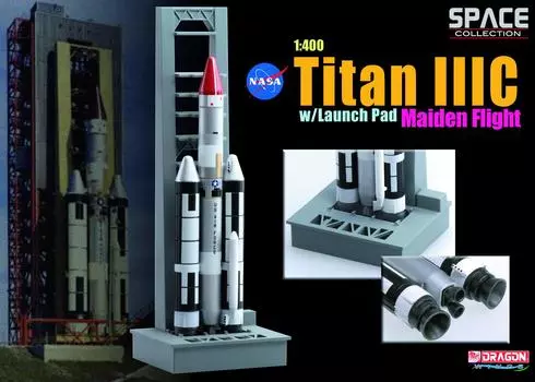 Platts DRAGON Titan IIIC Первая летная площадка 1/400 с запуском